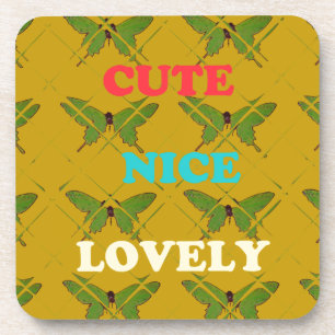 Posavasos Crea tu propio lindo bonito adorable mariposa vint