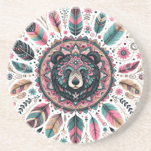 Posavasos Crea Tu Propio Mandala Bohemio Totémico de Oso