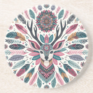 Posavasos Crea tu propio mandala boho totémico de ciervo