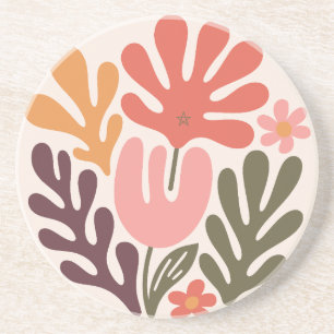Posavasos Crea tu propio tulipán retro groovy vintage