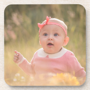 Posavasos Crea tus propios niños personalizados dos fotos