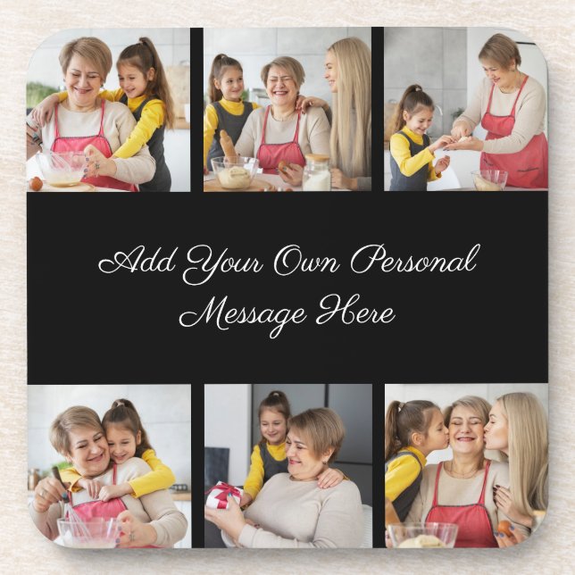 Posavasos Crear su propio Collage de fotos 6 Añadir su salud (Frente)