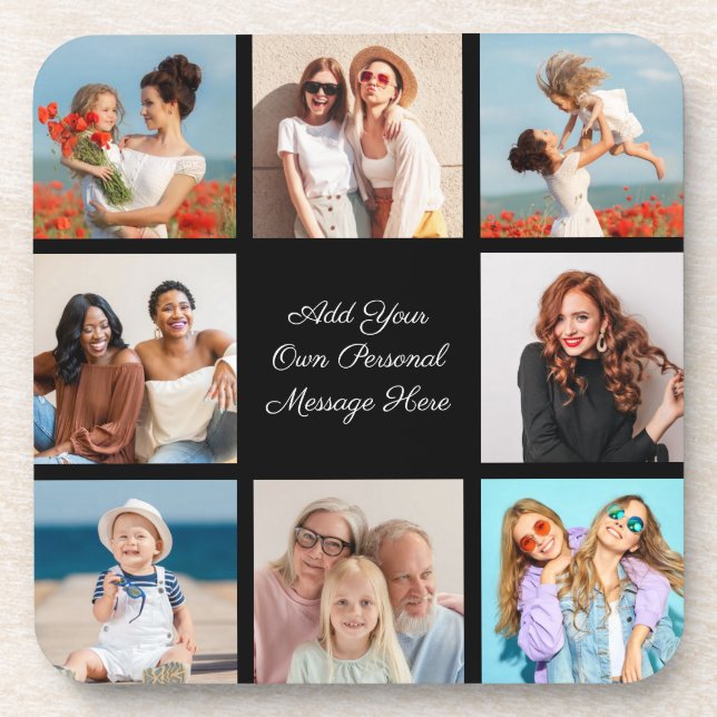 Posavasos Crear su propio Collage de fotos 8 Añadir su salud (Frente)