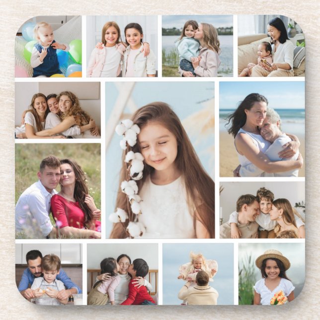 Posavasos Crear su propio Collage de fotos de 13 (Frente)