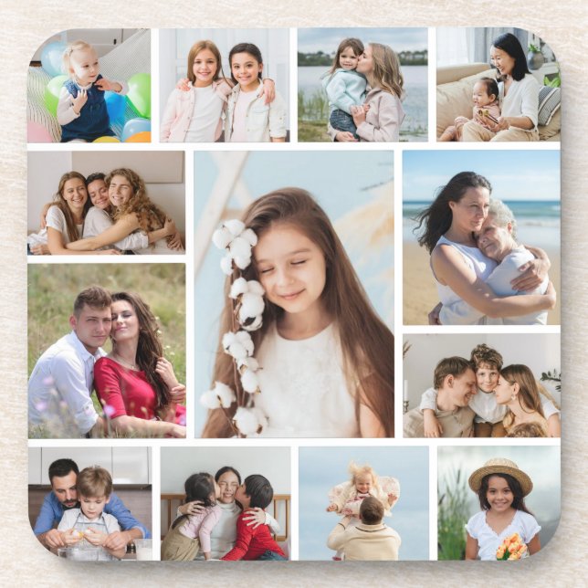 Posavasos Crear su propio Collage de fotos de 13 (Frente)