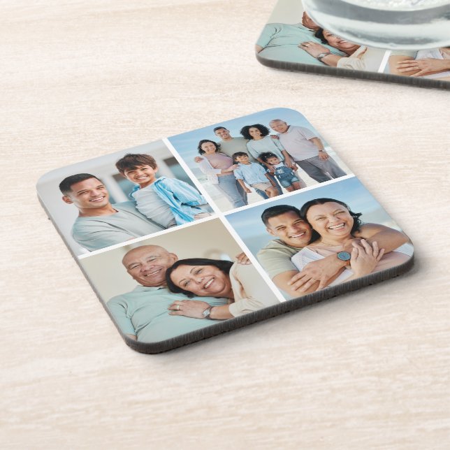 Posavasos Crear su propio Collage de fotos de 4 (Lado Izquierdo)