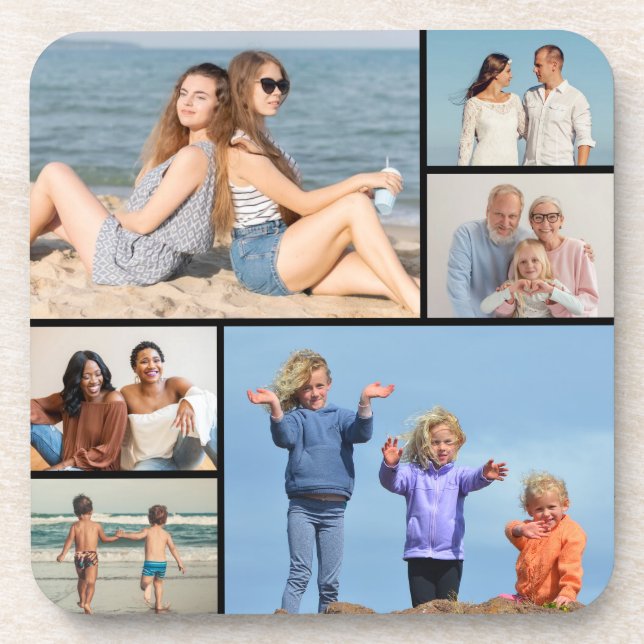 Posavasos Crear su propio Collage de fotos de 6 (Frente)