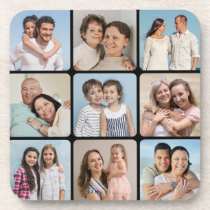 Posavasos Crear su propio Collage de fotos de esquinas redon