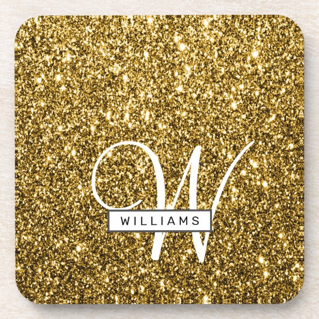 Posavasos Crear su propio Fiesta de esparkle Purpurina de or (Frente)