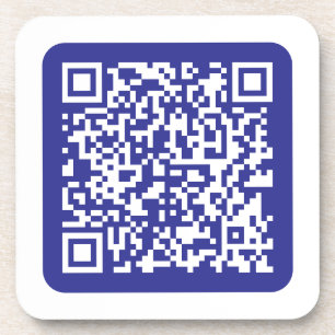 Posavasos Crear un código QR escaneado   Azul oscuro editabl
