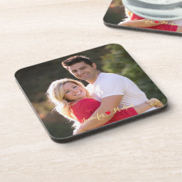 Posavasos Crear una pareja Personalizado recién casada fotoc