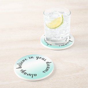 Posavasos Cree en tus sueños Inspirador Aqua Tie Dye