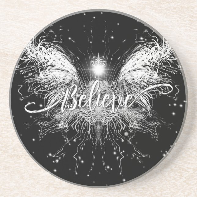 Posavasos Cree Fairy Starlight Fantasy Black (Frente)