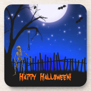 Posavasos Creepy y asustado fiesta de Halloween
