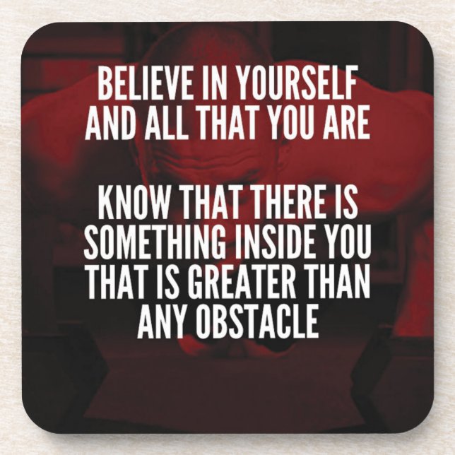 Posavasos Creer En Sí Mismo - Motivación De La Formación (Frente)