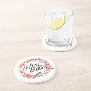 Posavasos Creer en tus sueños Bird Pink Floral