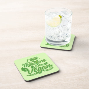Posavasos Creo Que Por Lo Tanto Soy Vegan