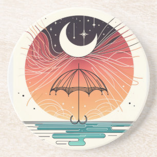 Posavasos Crescent Moon Umbrella Boho Dream