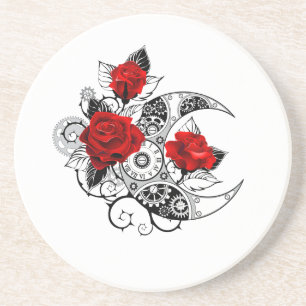 Posavasos Crescente Mecánico con Rosas Rojas
