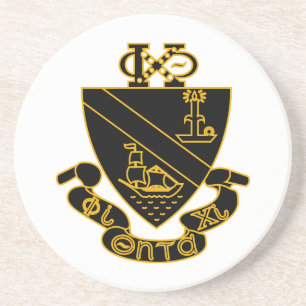 Posavasos Crest de Phi Chi Theta Oro y Negro