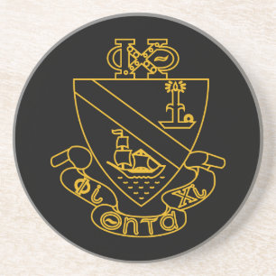 Posavasos Crest de Phi Chi Theta Oro y Negro