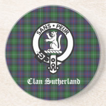 Crestón y tartán del Clan Sutherland 