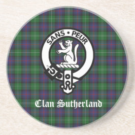 Posavasos Crestón y tartán del Clan Sutherland