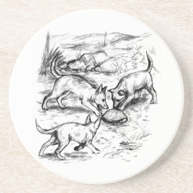Posavasos Crías de Coyote (Frente)