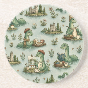 Posavasos Criptídeos Acogedores Nessie Monstruo del Lago Nes