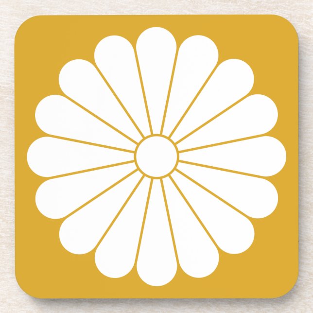 Posavasos crisantemo de dieciséis pétalos (Frente)