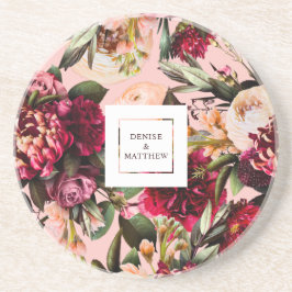 Posavasos Crisantemo romántico en rosa gossamer