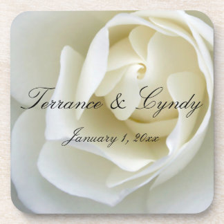 Posavasos Crisp White Rose