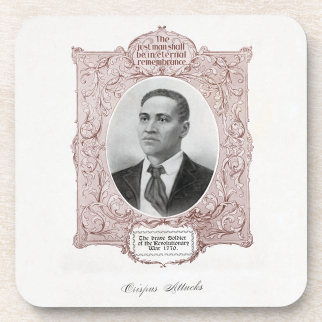 Posavasos Crispus Attucks: Mártir de la Revolución Americana (Frente)