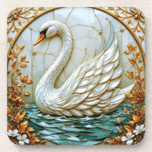 Posavasos Cristal teñido de tonos de joyas de cisne