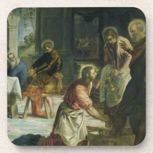 Posavasos Cristo que lava los pies de los discípulos, c.154