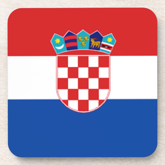 Posavasos Croacia: Bandera de Croacia (Frente)