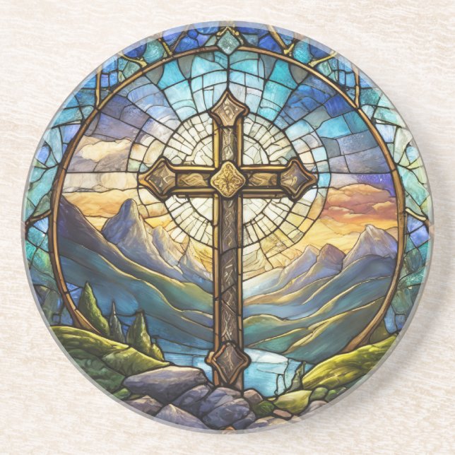 Posavasos Cross Sandstone Coaster (Frente)