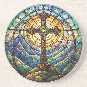 Posavasos Cross Sandstone Coaster