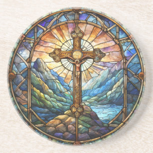 Posavasos Cross Sandstone Coaster