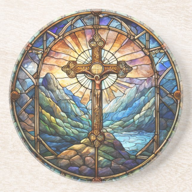 Posavasos Cross Sandstone Coaster (Frente)