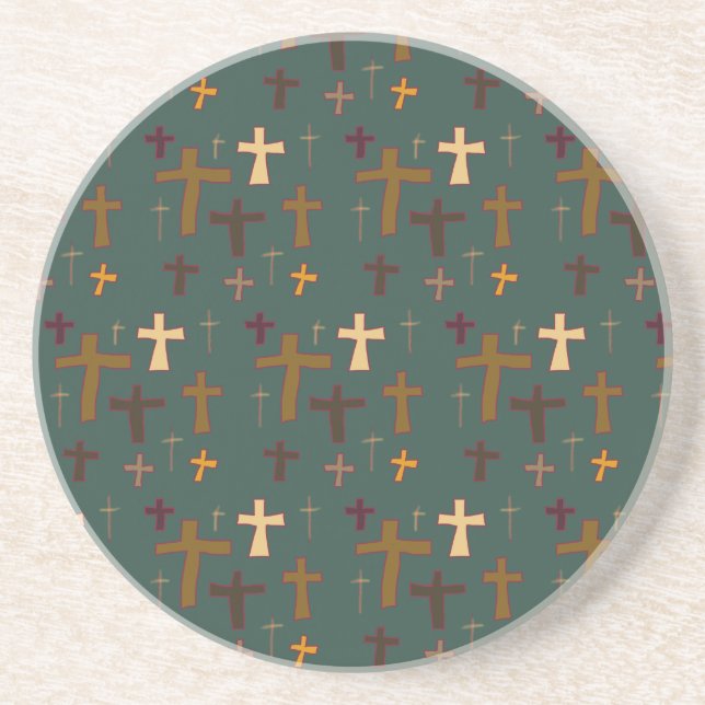 Posavasos Crosses Christian Themed Dark Teal (Frente)