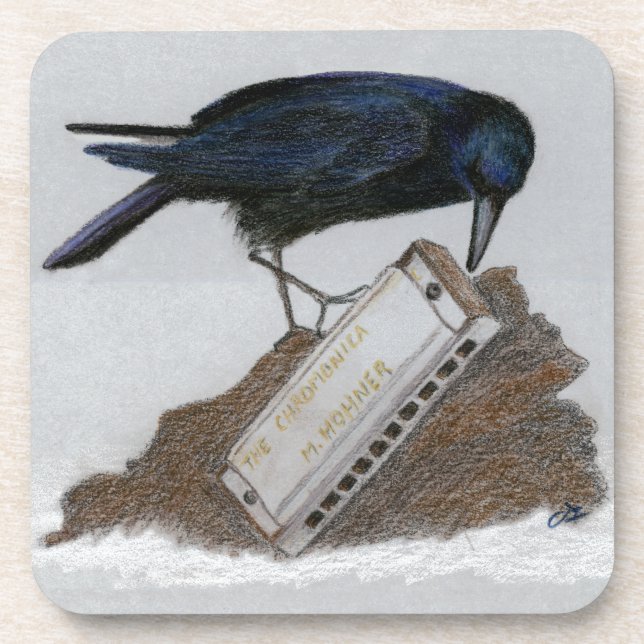 Posavasos Crow y Harmonica (Frente)