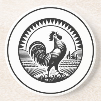 Posavasos Crowing Cockerel