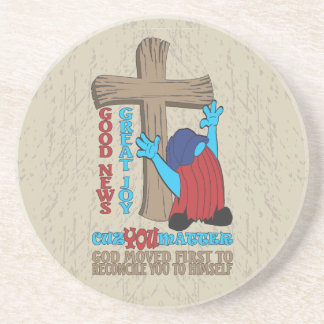 Posavasos Cruce de madera porque importas la camiseta del go