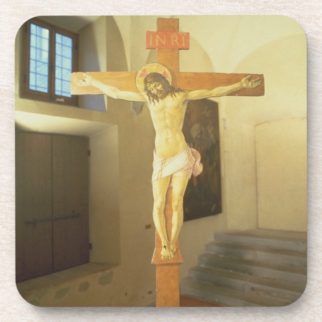Posavasos Crucifijo (tempera en la madera) (Frente)