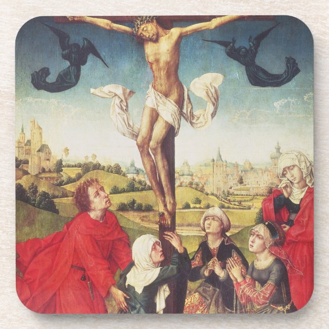 Posavasos Crucifixión, c.1510 (aceite en el panel) (Frente)
