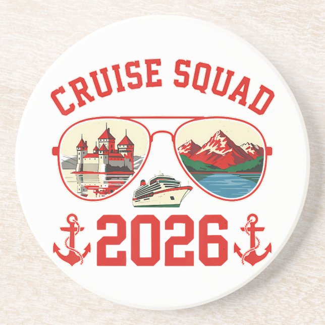 Posavasos Cruise Squad Switzerland Vacation Trip 2026 (Frente)