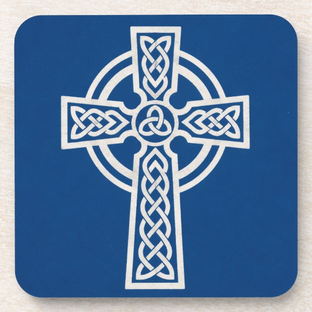 Posavasos Cruz celta azul (Frente)