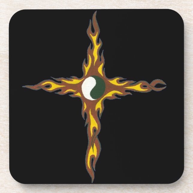 Posavasos Cruz de Fuego Yang (Frente)
