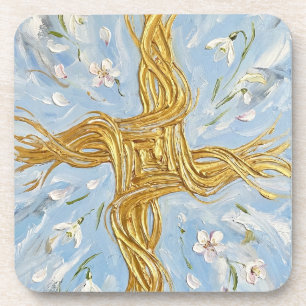 Posavasos Cruz de Santa Brígida Narcisos Dorados Arte de Imb